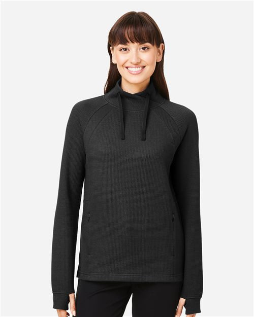 Women's Rhythm Waffle Cross-Neck Pullover - 14153