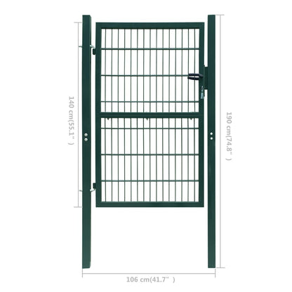 2D Fence Gate (Single) Green 39.4x55.1