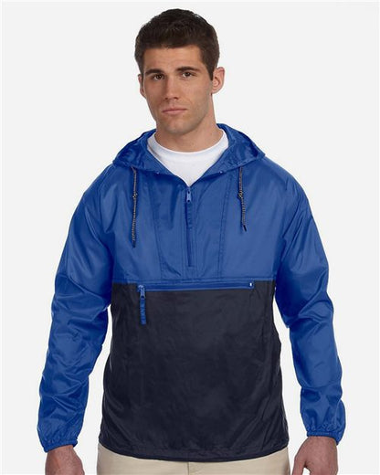 Unisex Packable Hooded Nylon Jacket - 14181