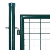 Double Door Fence Gate 118.1x59.1" Powder-Coated Steel