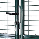 Double Door Fence Gate 118.1x59.1" Powder-Coated Steel