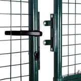 Double Door Fence Gate 118.1x59.1" Powder-Coated Steel