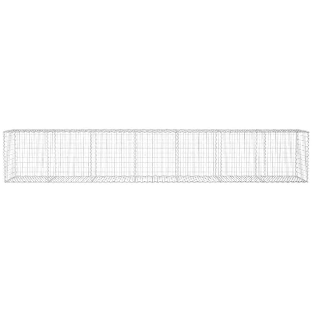 Gabion Wall with Cover Galvanized Steel 236.2"x19.7"x39.4