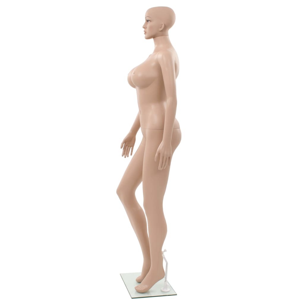 Sexy Female Mannequin with Glass Base Beige 70.9