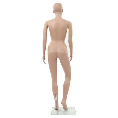 Sexy Female Mannequin with Glass Base Beige 70.9
