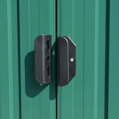 Garden Shed 101.2"x154.3"x71.3" Metal Green