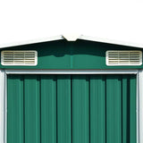 Garden Shed 101.2" x 192.5" x 71.3" Metal Green