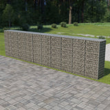 Gabion Wall with Covers Galvanized Steel 236"x19.7"x59