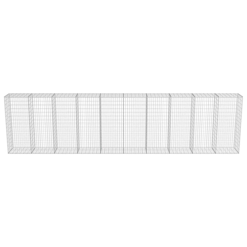 Gabion Wall with Covers Galvanized Steel 236"x19.7"x59