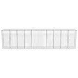 Gabion Wall with Covers Galvanized Steel 236"x19.7"x59