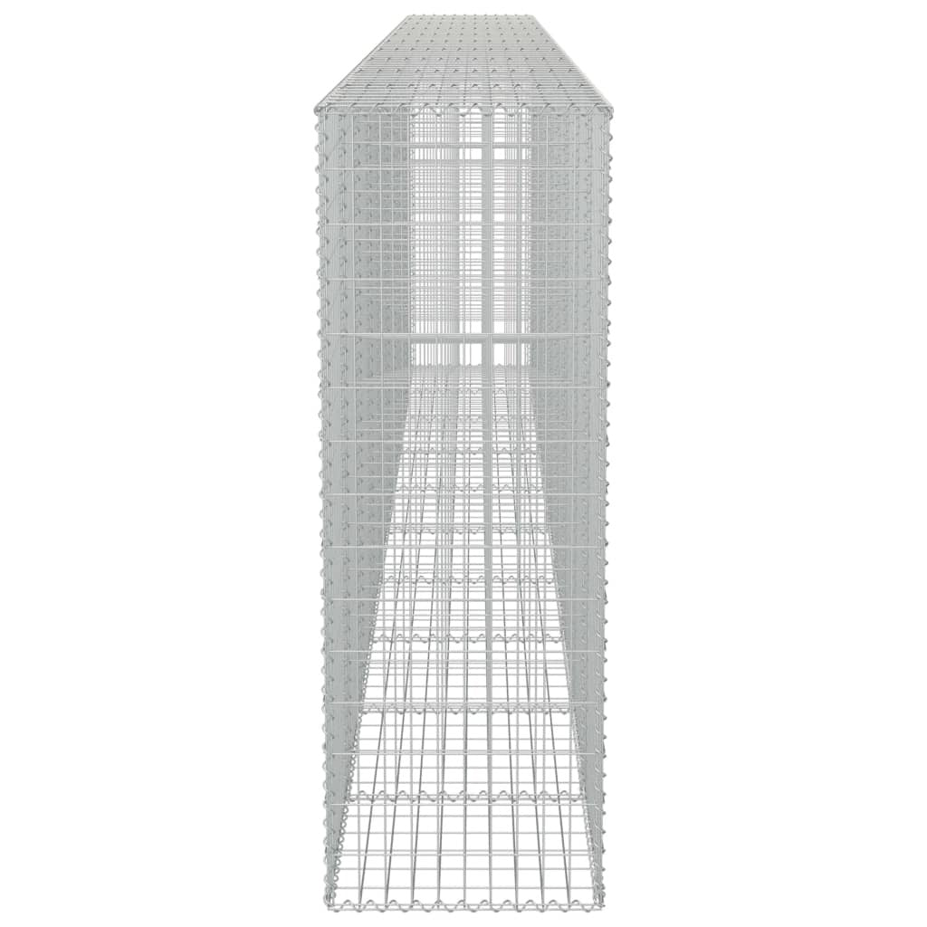 Gabion Wall with Covers Galvanized Steel 236"x19.7"x59