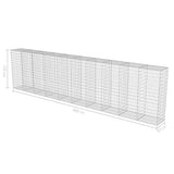 Gabion Wall with Covers Galvanized Steel 236"x19.7"x59