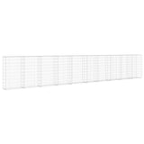 Gabion Wall with Covers Galvanized Steel 236"x11.8"x39.4
