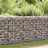 Gabion Wall with Covers Galvanized Steel 236"x11.8"x39.4