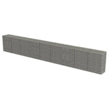 Gabion Wall with Covers Galvanized Steel 354"x19.7"x39.4