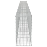 Gabion Wall with Covers Galvanized Steel 354"x19.7"x39.4