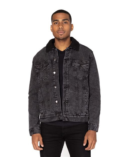 Unisex Sherpa-Lined Denim Jacket - 14372