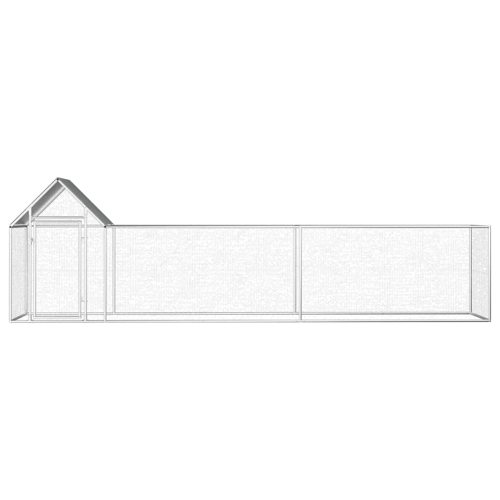 Chicken Coop 16.4'x3.3'x4.9'Galvanized Steel