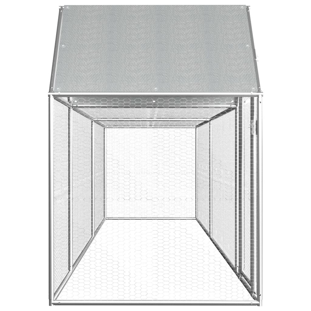 Chicken Coop 16.4'x3.3'x4.9'Galvanized Steel
