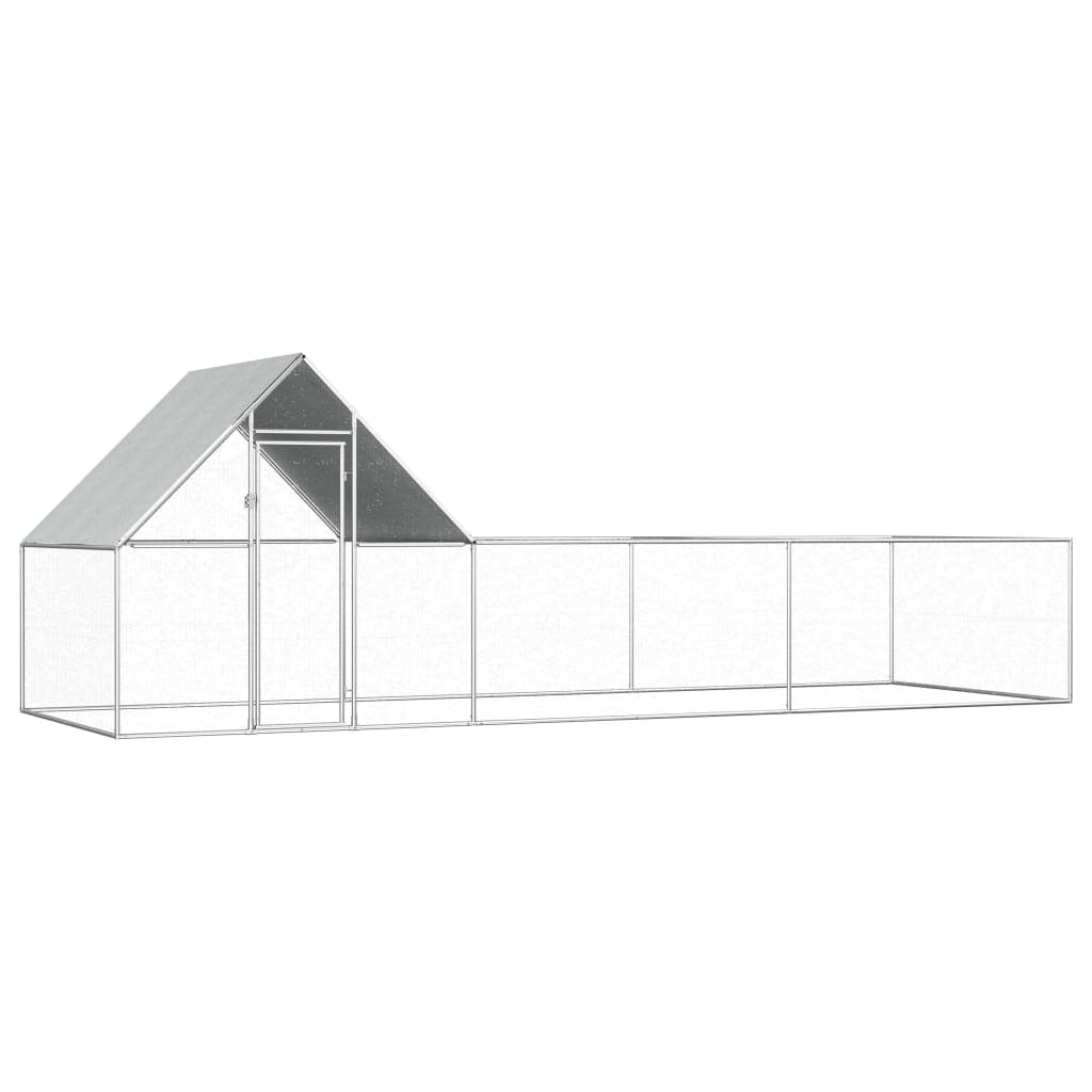 Chicken Coop 19.7'x6.6'x6.6'Galvanized Steel