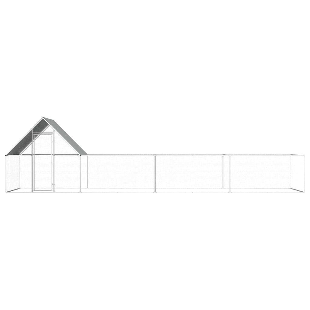 Chicken Coop 26.2'x6.6'x6.6'Galvanized Steel