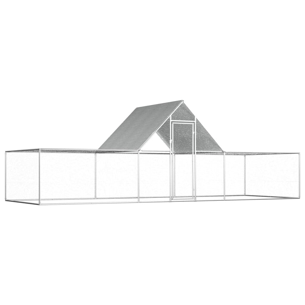 Chicken Coop 19.7'x6.6'x6.6'Galvanized Steel