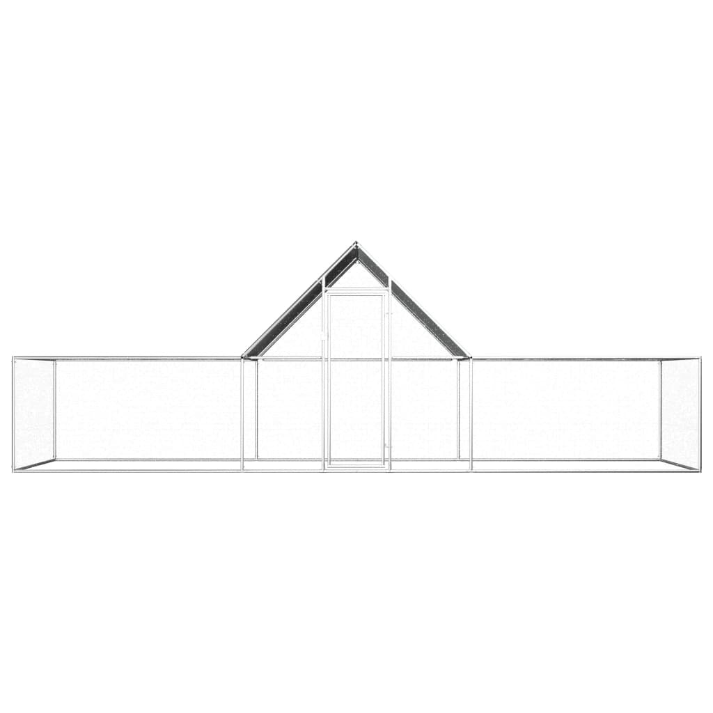 Chicken Coop 19.7'x6.6'x6.6'Galvanized Steel