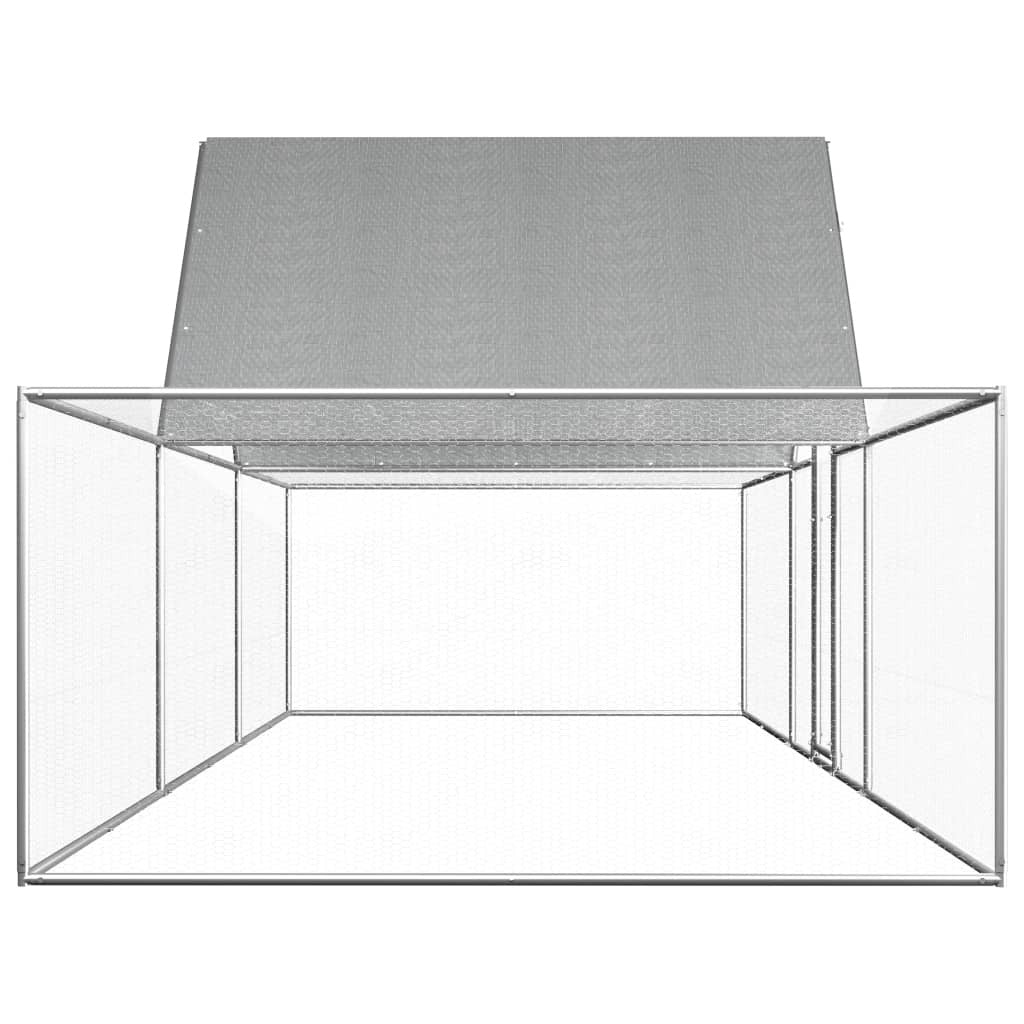Chicken Coop 19.7'x6.6'x6.6'Galvanized Steel
