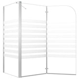 Bath Enclosure 47.2"x26.8"x51.2" Tempered Glass Stripe
