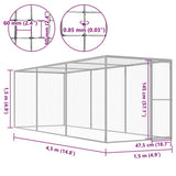 Cat Cage 14.8‘x4.9‘x4.9‘ Galvanized Steel
