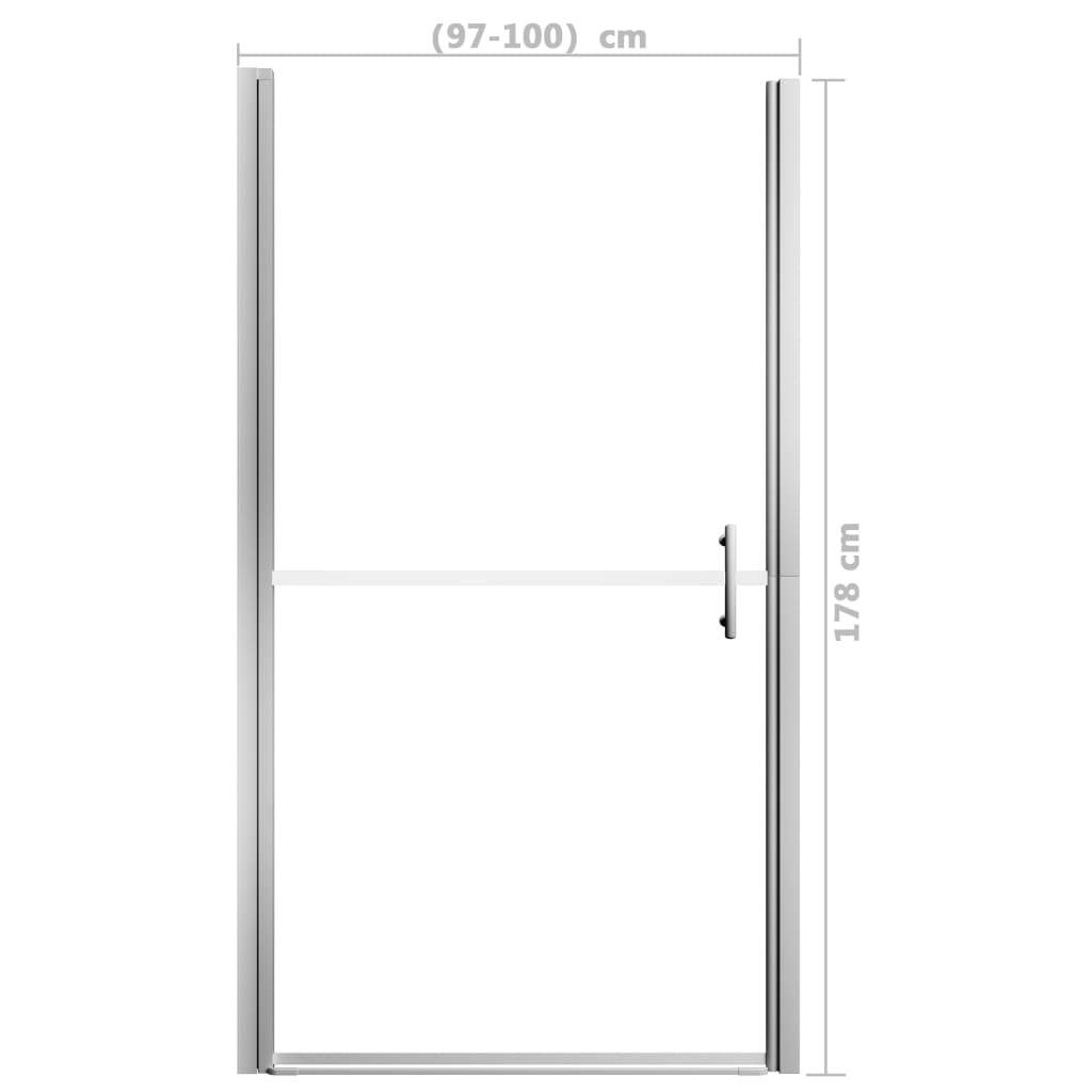 Shower Door Tempered Glass 39.4"x70.1