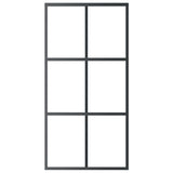 Sliding Door ESG Glass and Aluminum 40.2"x80.7" Black
