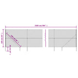 Chain Link Fence with Spike Anchors Anthracite 5.2'x82'