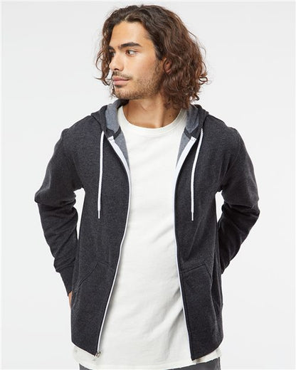 Unisex Lightweight Full-Zip Hooded Sweatshirt - 1616