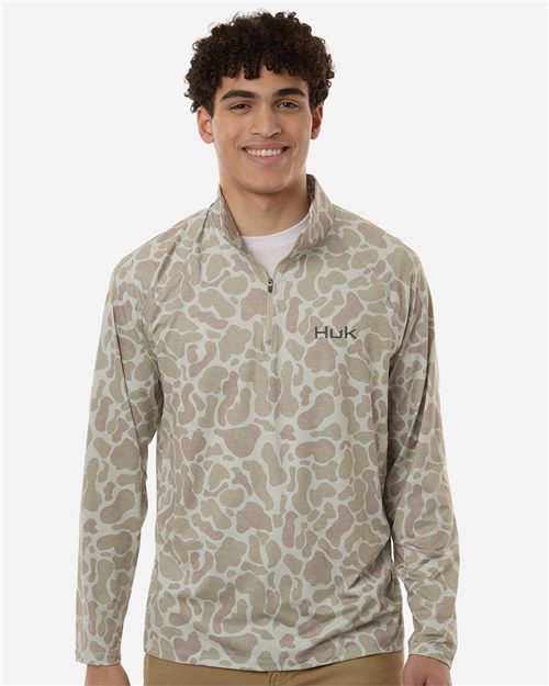 Men's Airweight KC Printed Quarter-Zip Pullover - 16212