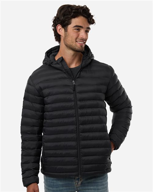 Men's Lightweight Poly-filled Hooded Puffer Jacket - 16217