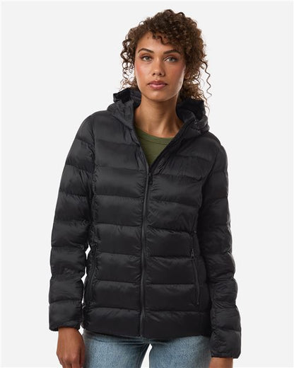 Women's Lightweight Poly-filled Hooded Puffer Jacket - 16219