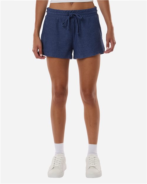 Women's Ribbed Knit Shorts - 16278
