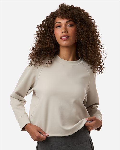 Women's Beyond Side-Snap Crewneck Sweatshirt - 16438