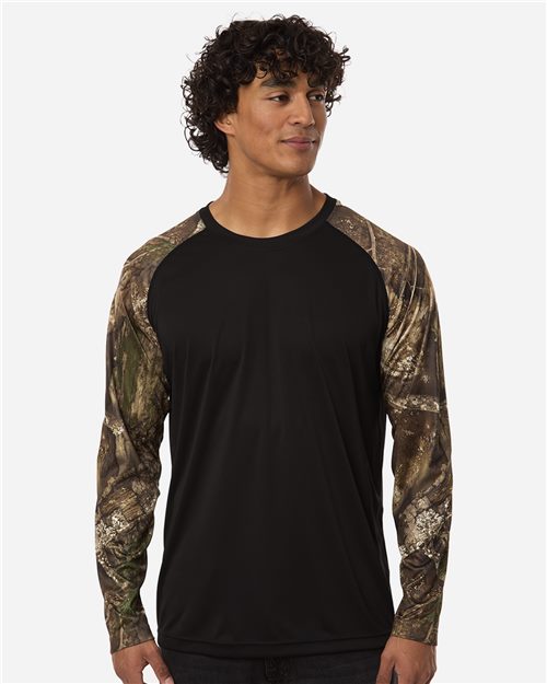 Unisex Realtree® Performance Colorblocked Long Sleeve T-Shirt - 16480