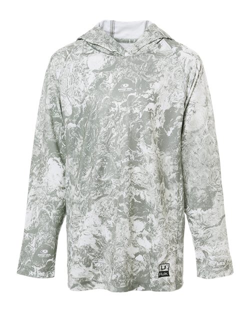 Youth Pursuit Mossy Oak Printed Hooded Long Sleeve T-Shirt - 16838
