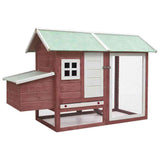 Chicken Cage Mocha 66.9"x31.9"x43.3" Solid Pine & Fir Wood