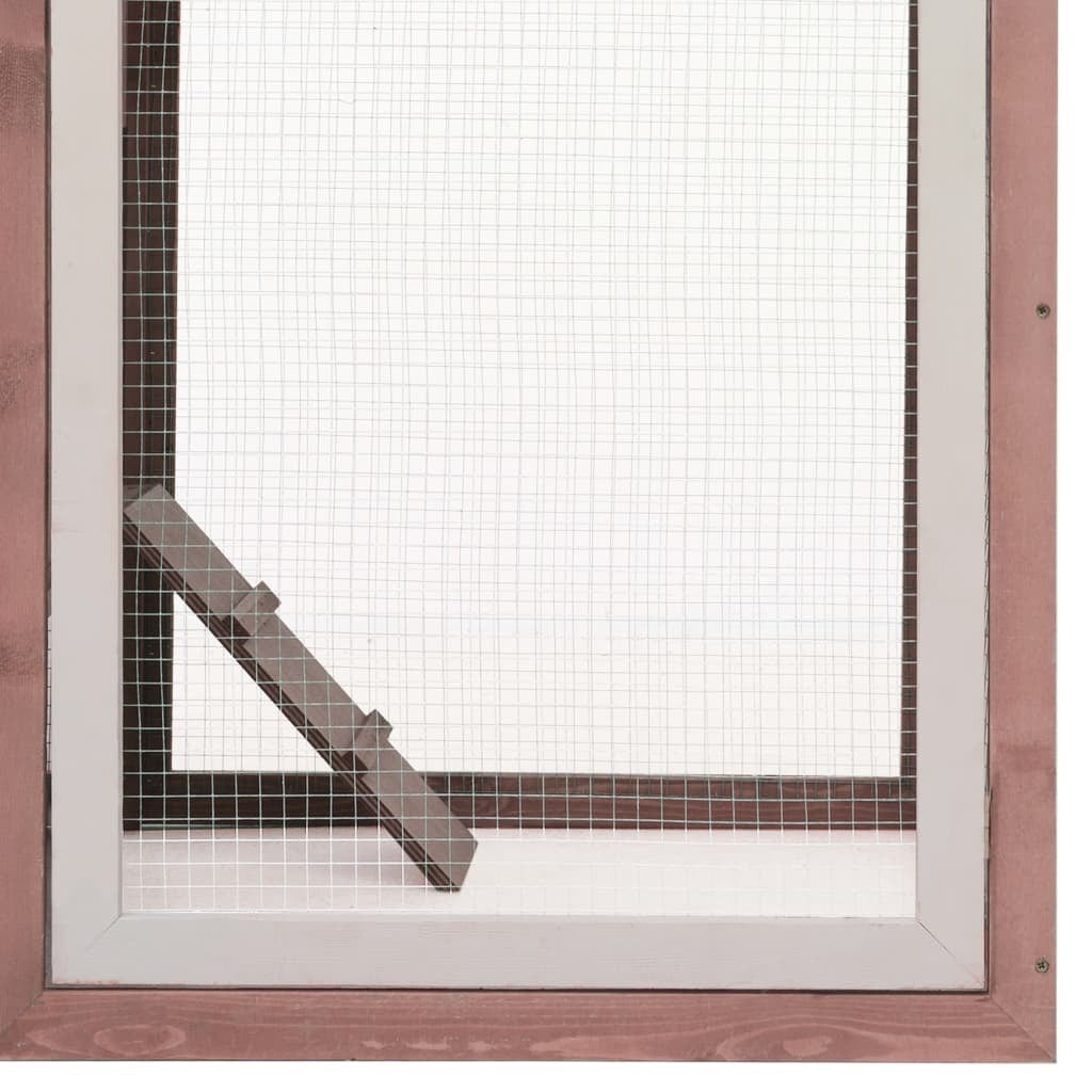 Chicken Cage Mocha 66.9"x31.9"x43.3" Solid Pine & Fir Wood