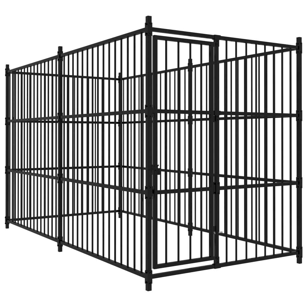 Outdoor Dog Kennel 118.1"x59.1"x72.8