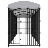 Outdoor Dog Kennel with Roof 177.2"x59.1"x82.7