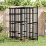 Outdoor Dog Kennel Steel 19.8 ft²