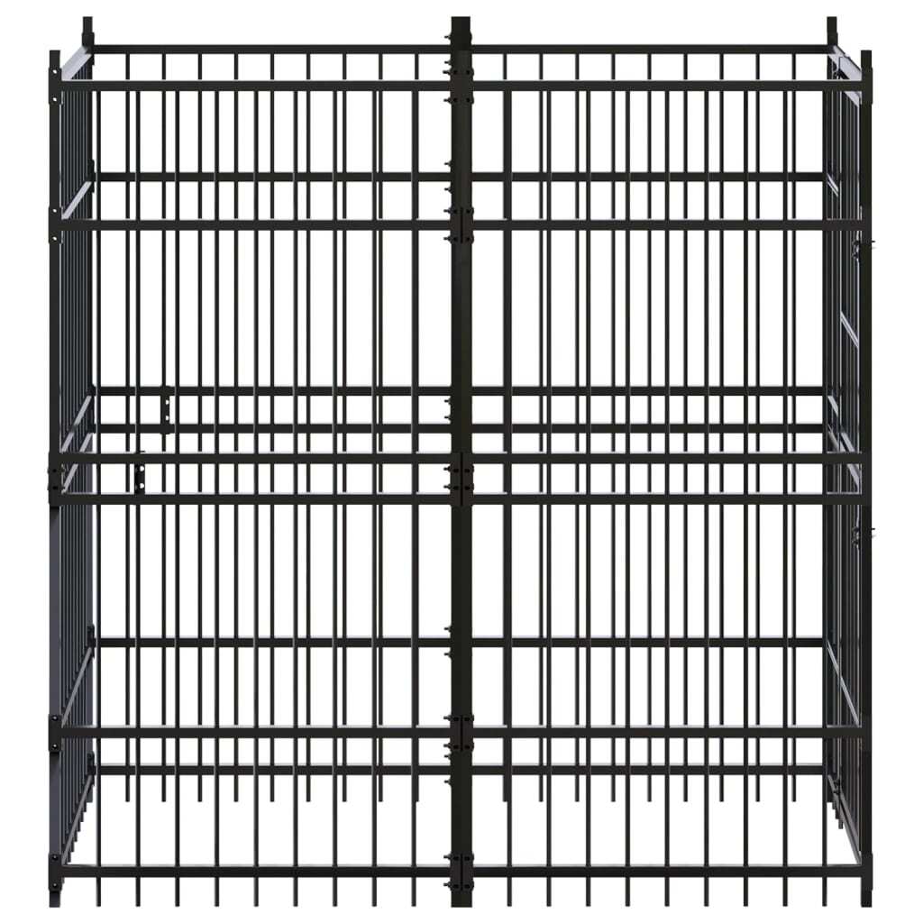 Outdoor Dog Kennel Steel 19.8 ft²