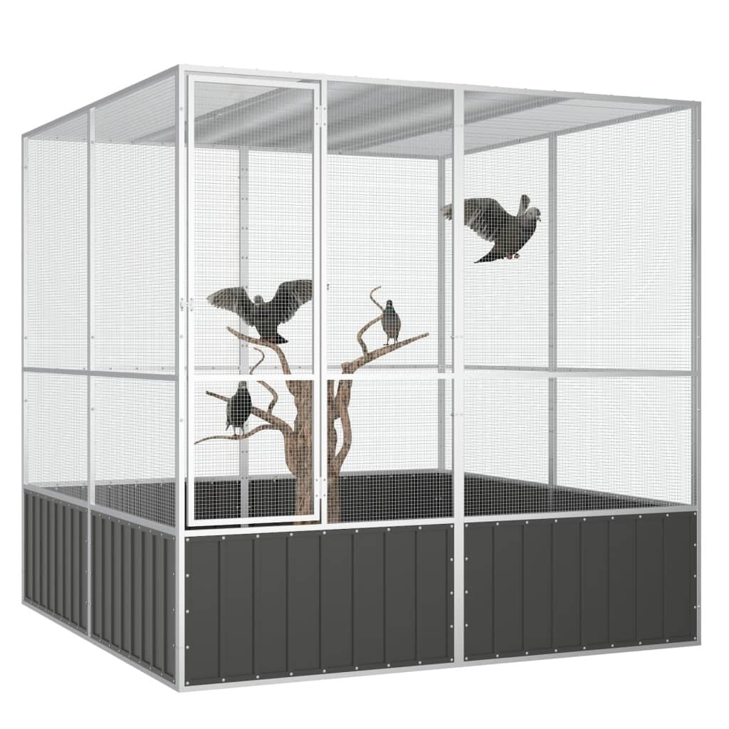 Bird Cage Anthracite 84.1"x85.6"x83.3" Galvanized Steel