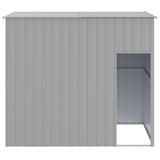 Dog House with Roof Light Gray 84.3"x60.2"x71.3" Galvanized Steel