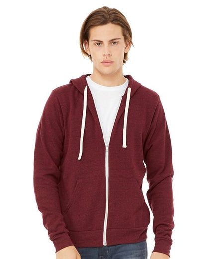 Unisex Triblend Sponge Fleece Full-Zip Hoodie Sweatshirt - 2010